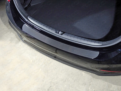 Hyundai Solaris (17–) Накладка на задний бампер (лист шлифованный), седан